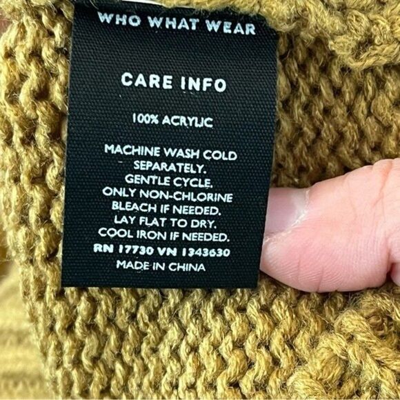 NWT Who What Wear Rust Chunky Cable Knit Sweater Dress Small - Picture 5 of 7